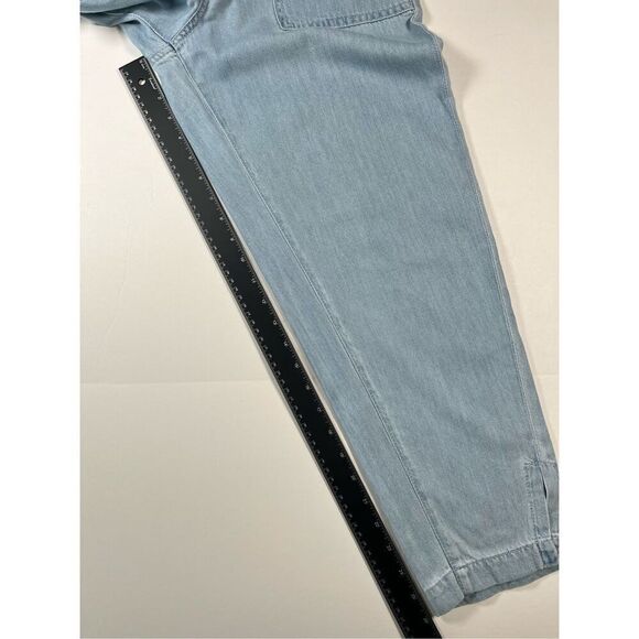 AG Adriano Goldschmied High Rise Barrel Jean Paperbag Roxbury Silk Blend Size 24 - Picture 8 of 9